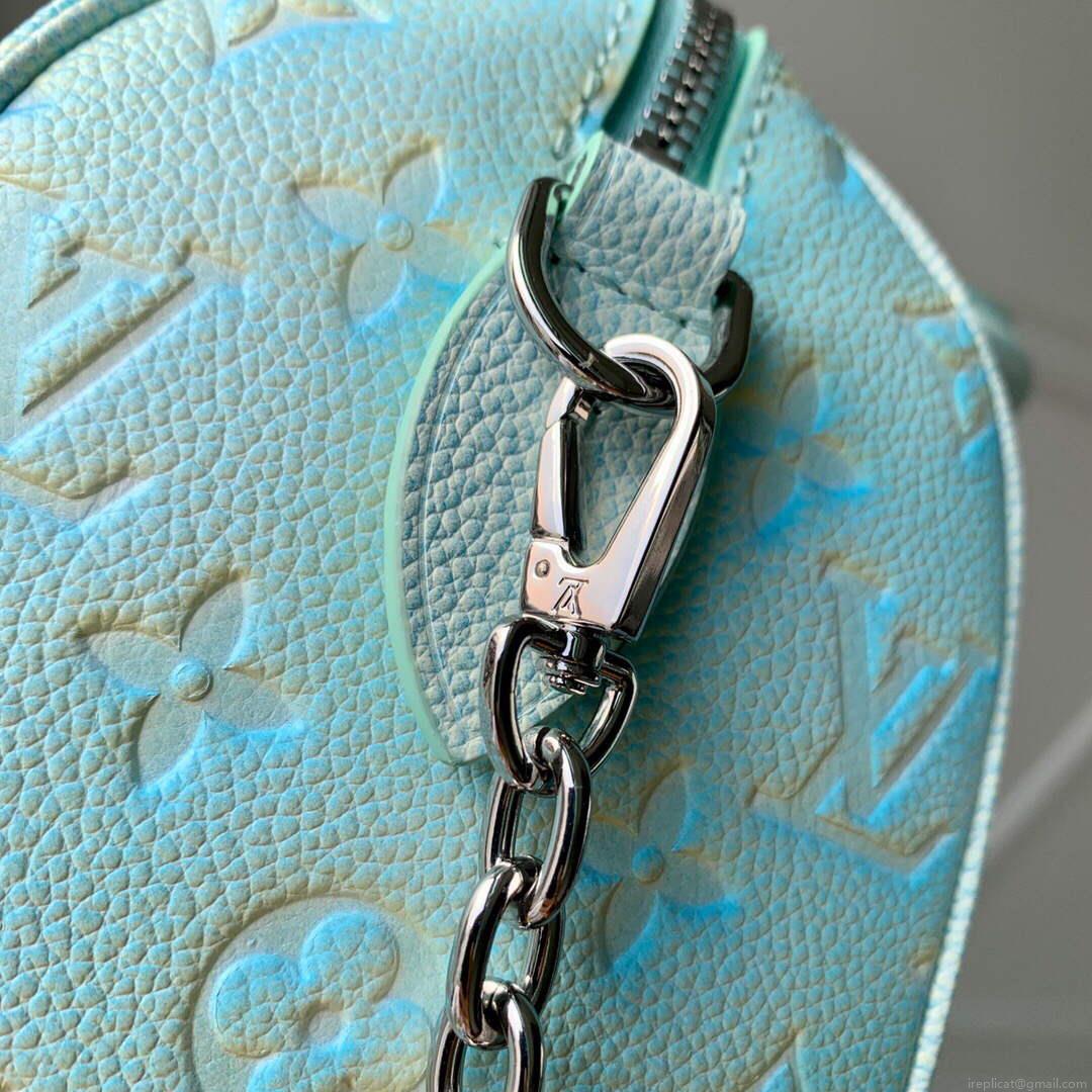 LV M46092 Louis Vuitton Speedy Bandouliere 20 Handbag Vert d’eau Green