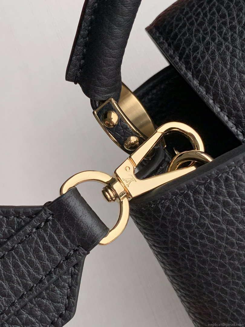 LV M56071 Louis Vuitton Capucines mini Leather Bag Black