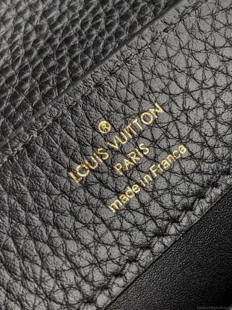 LV M56071 Louis Vuitton Capucines mini Leather Bag Black