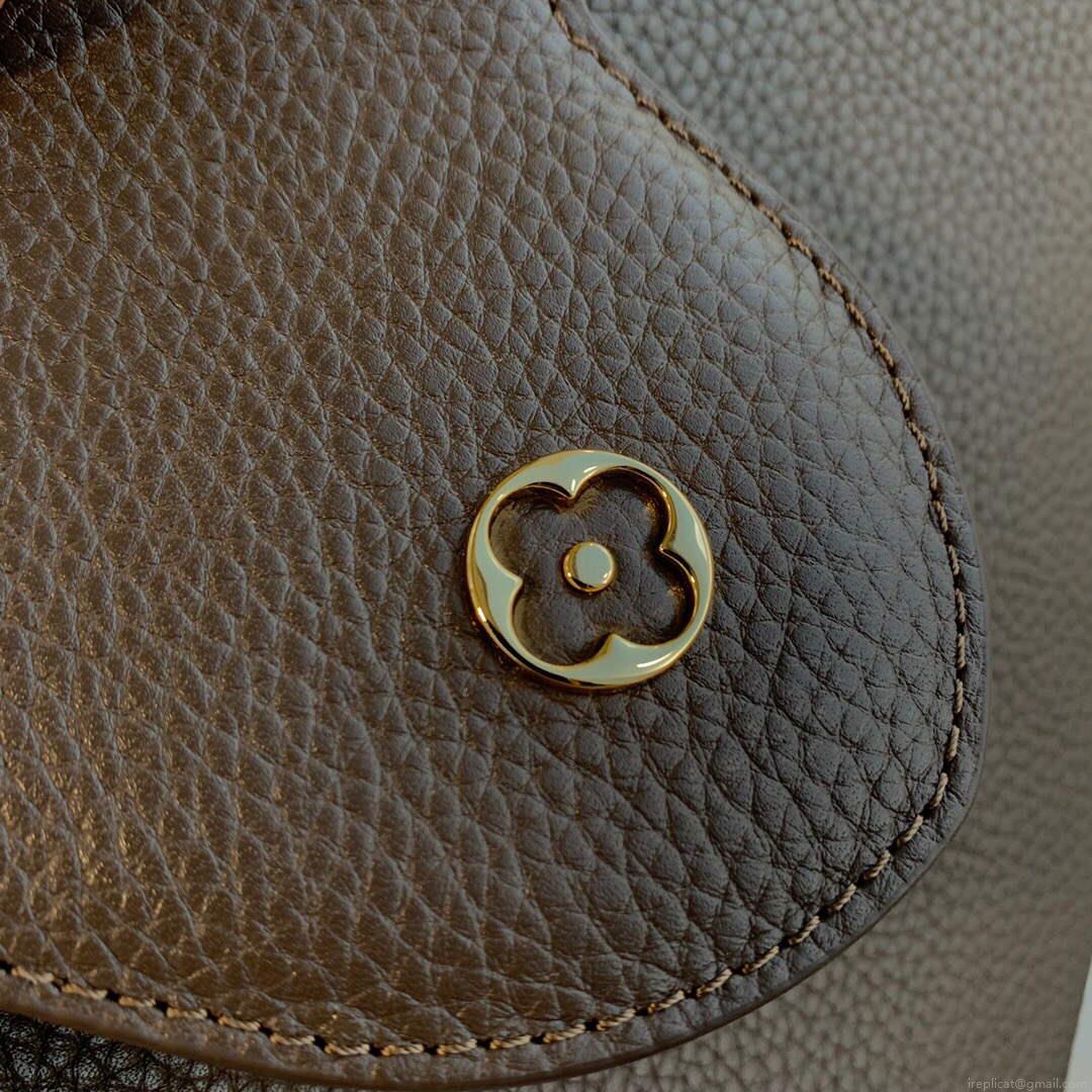 LV M59512 Louis Vuitton Capucines BB Bag Smokey Brown Green/Crème/Pink