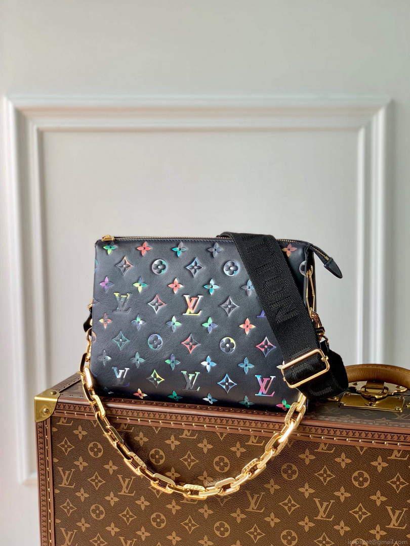 LV M21353 Louis Vuitton Coussin PM Handbag Navy Blue