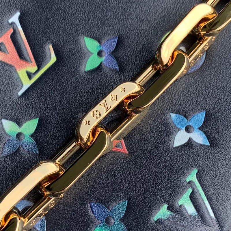 LV M21353 Louis Vuitton Coussin PM Handbag Navy Blue