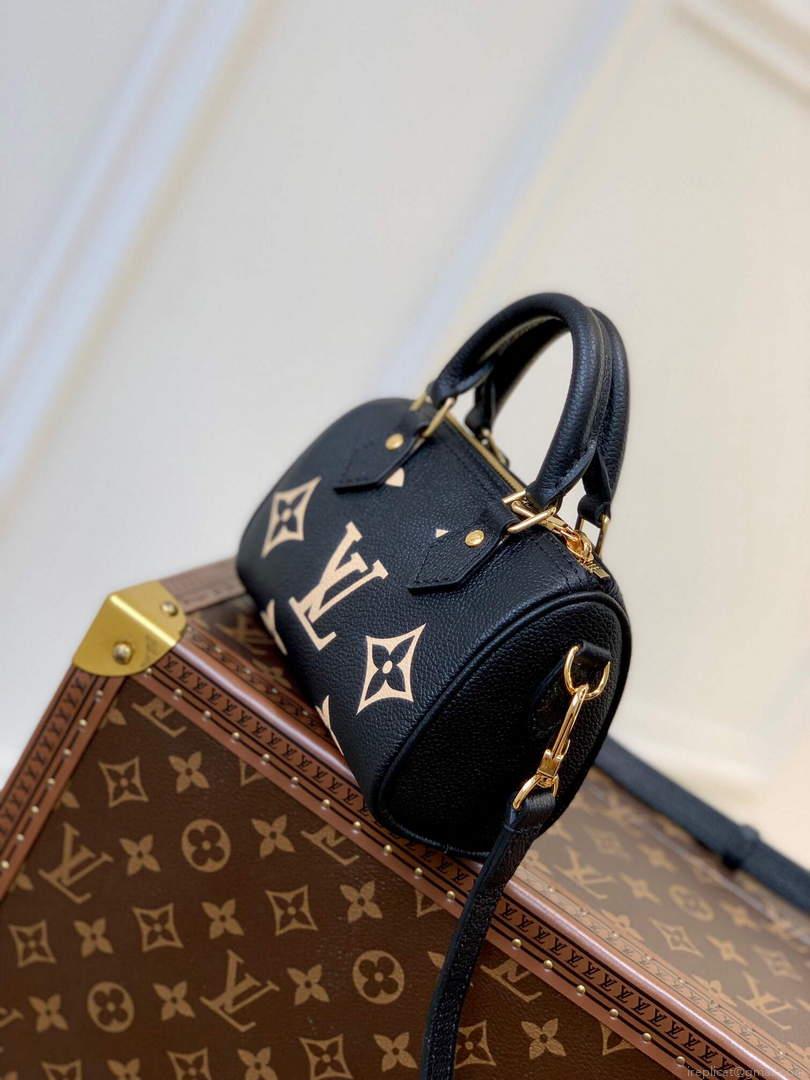 LV M81457 Louis Vuitton Nano Speedy Bag Black