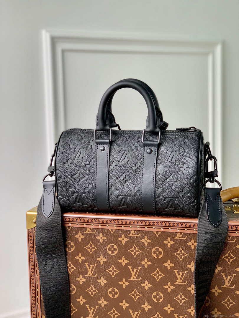 Louis Vuitton LV M20900 Keepall Bandouliere 25 Taurillon Monogram Black