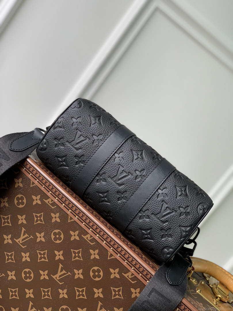 Louis Vuitton LV M20900 Keepall Bandouliere 25 Taurillon Monogram Black