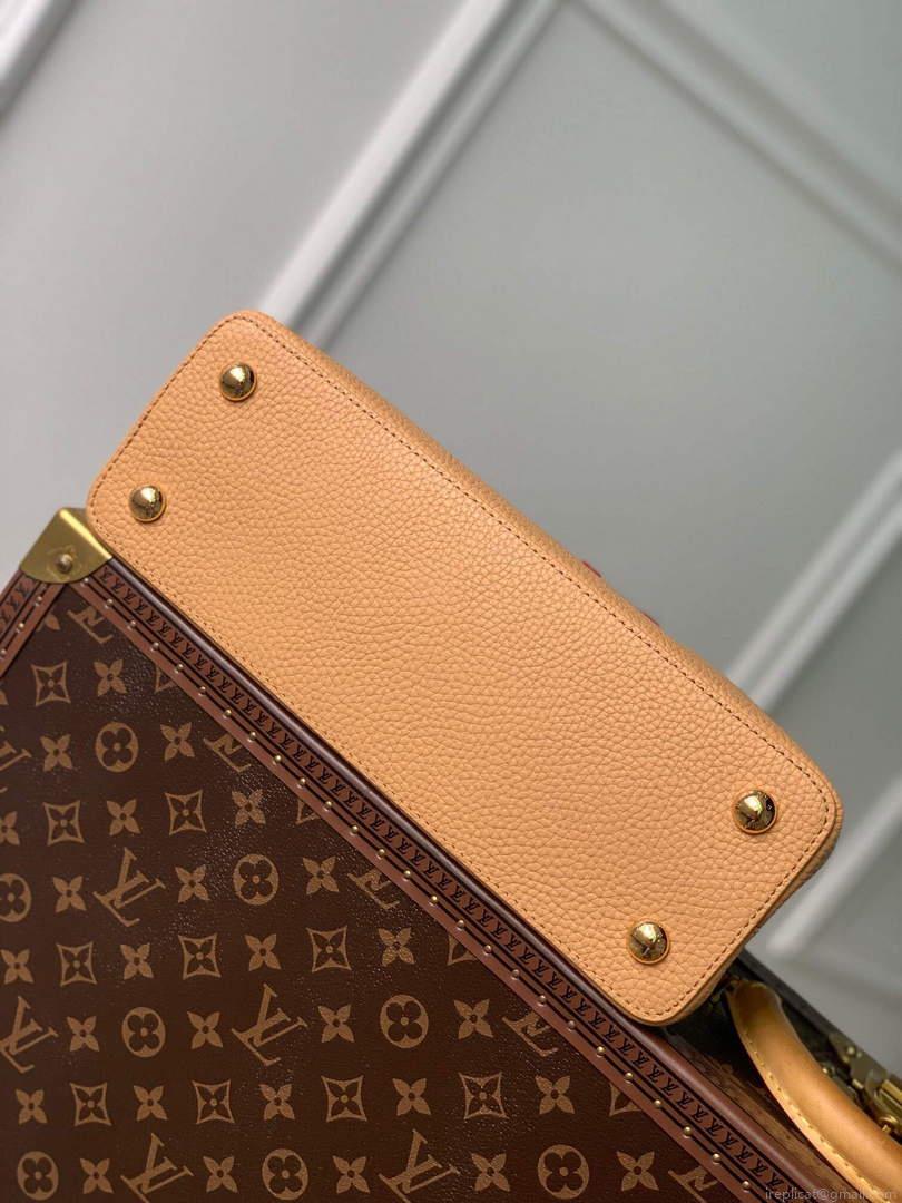 LV M20784 Louis Vuitton Capucines MM Handbag Wood Brown