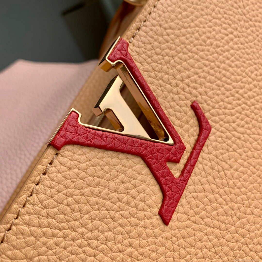LV M20784 Louis Vuitton Capucines MM Handbag Wood Brown