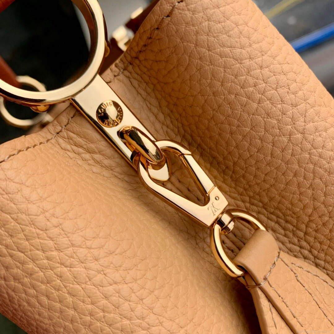 LV M20784 Louis Vuitton Capucines MM Handbag Wood Brown