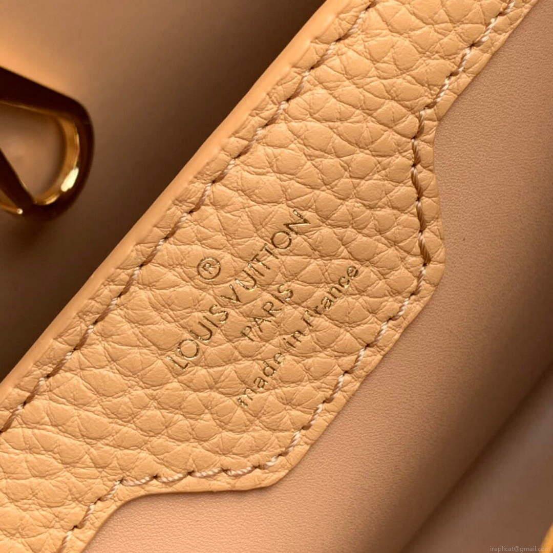 LV M20784 Louis Vuitton Capucines MM Handbag Wood Brown