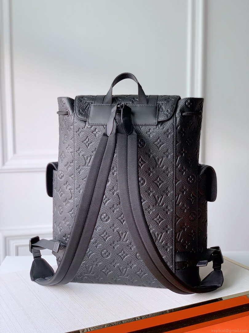 Louis Vuitton LV M55699 Christopher Backpack Taurillon Monogram N41379 Black