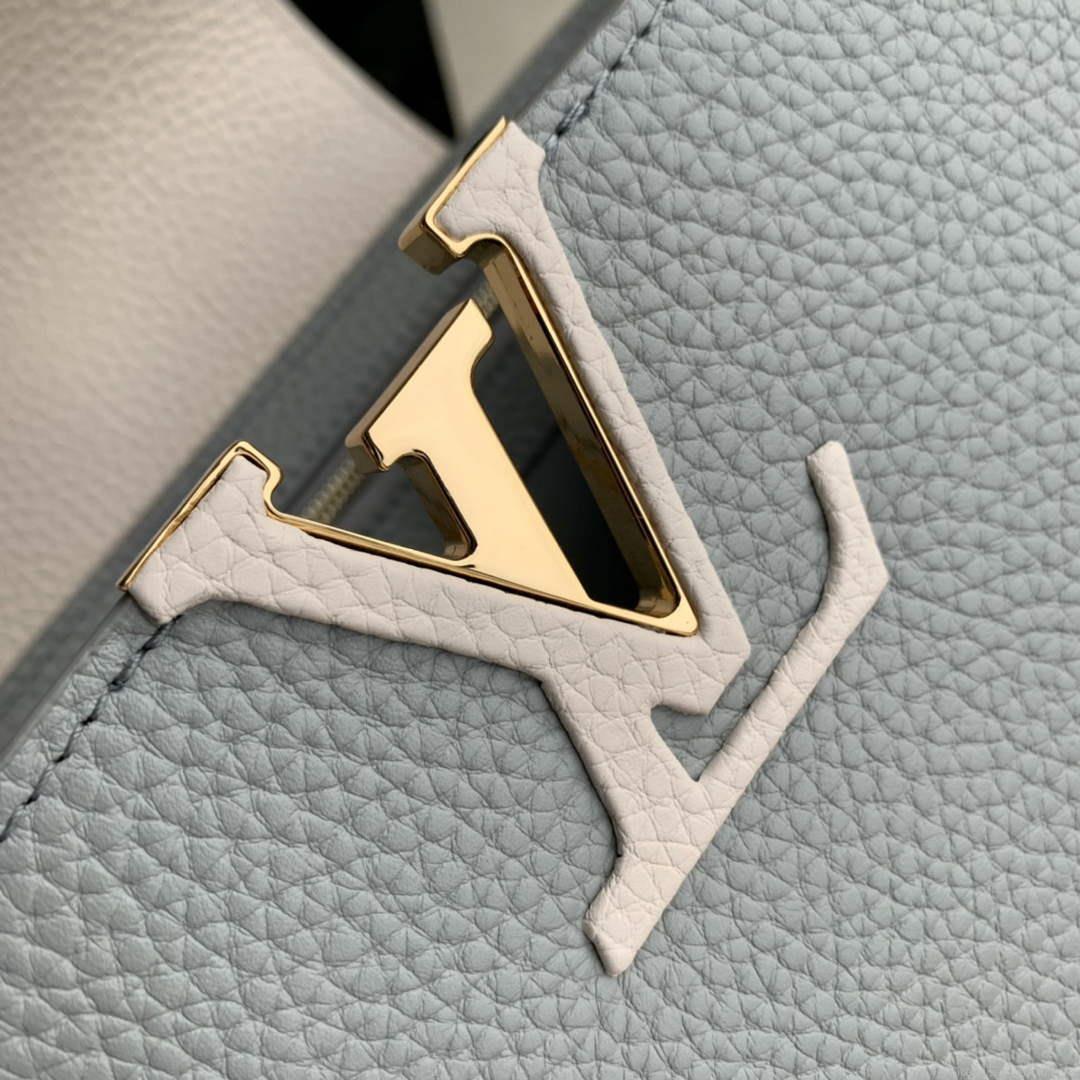 LV M21296 Louis Vuitton Capucines BB Handbag Steeple Gray / Greige