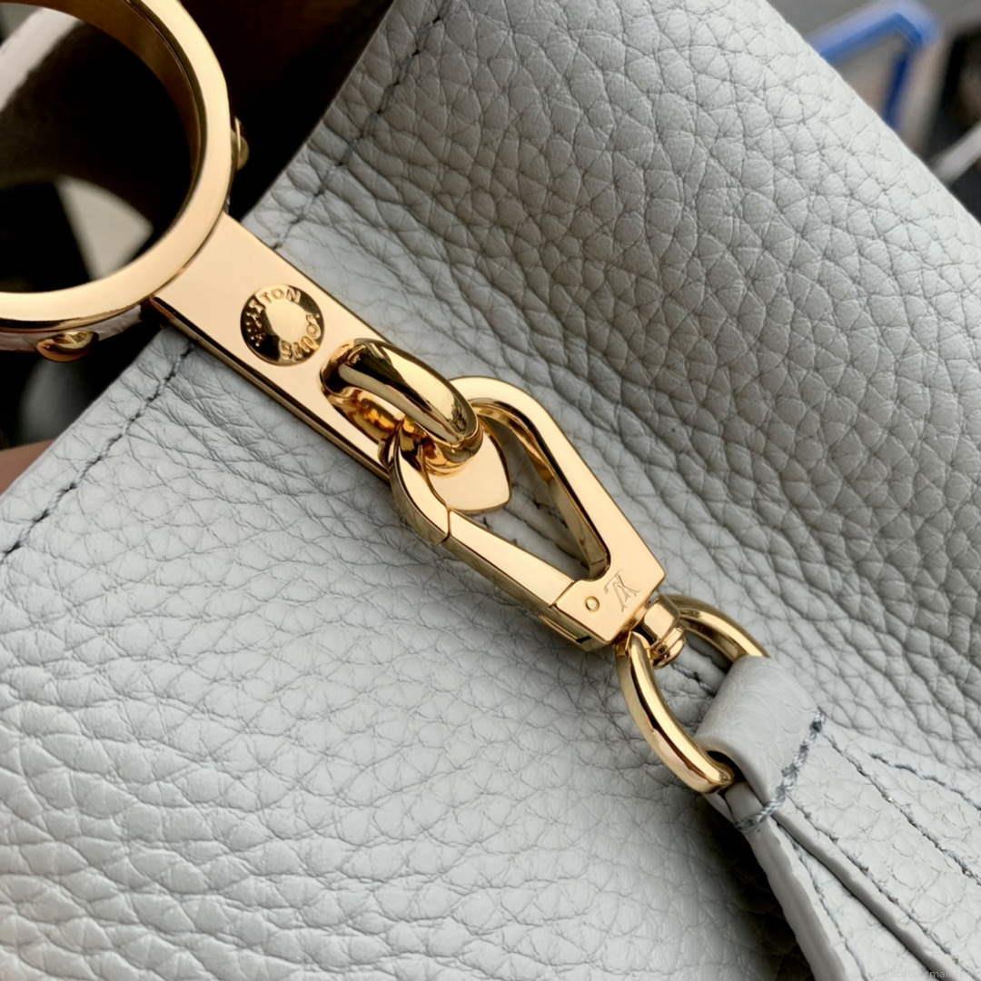LV M21296 Louis Vuitton Capucines BB Handbag Steeple Gray / Greige