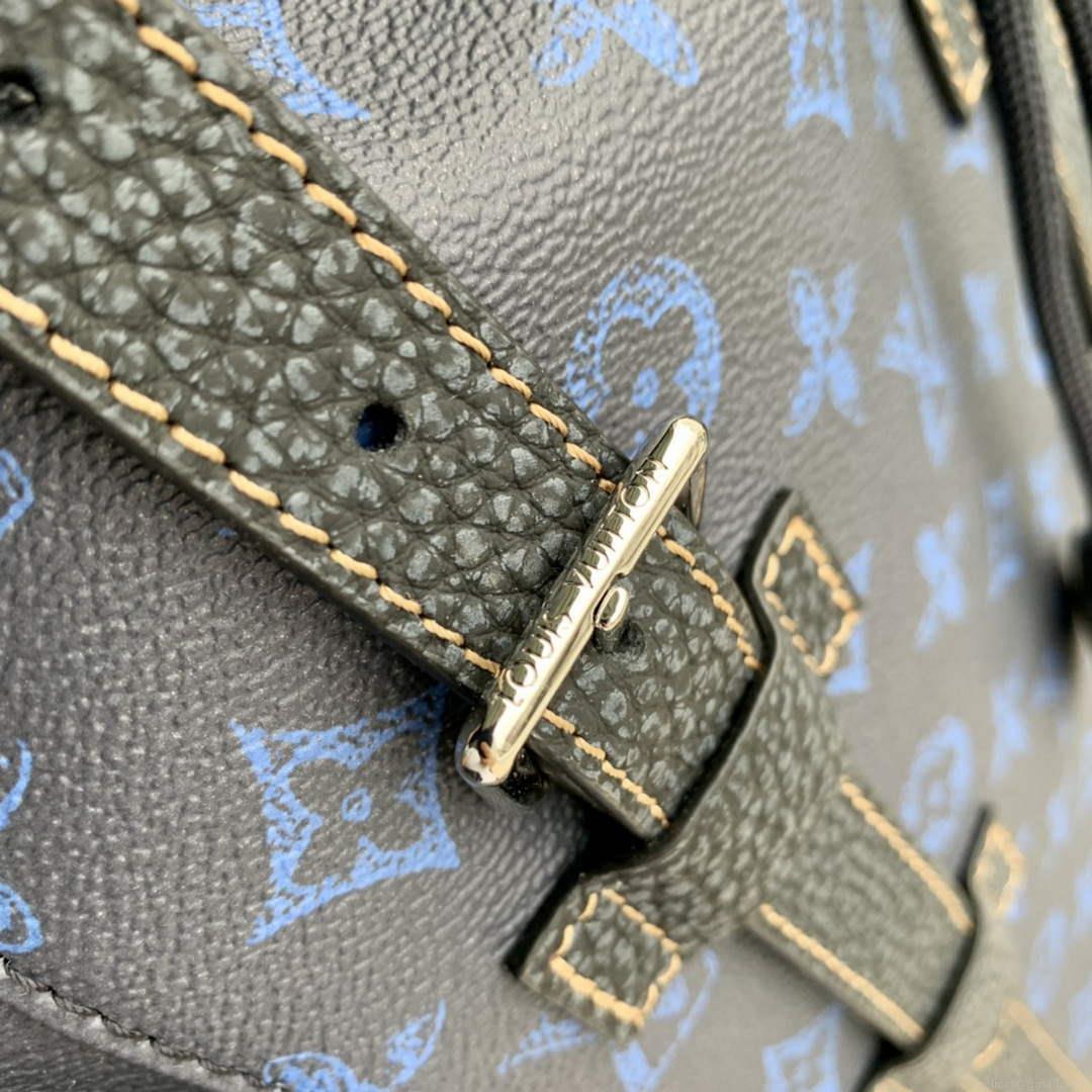 LV M46338 Louis Vuitton Christopher MM Backpack Blue