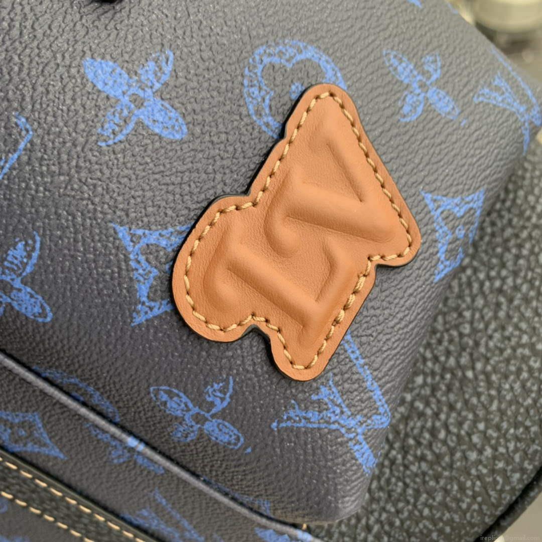 LV M46338 Louis Vuitton Christopher MM Backpack Blue