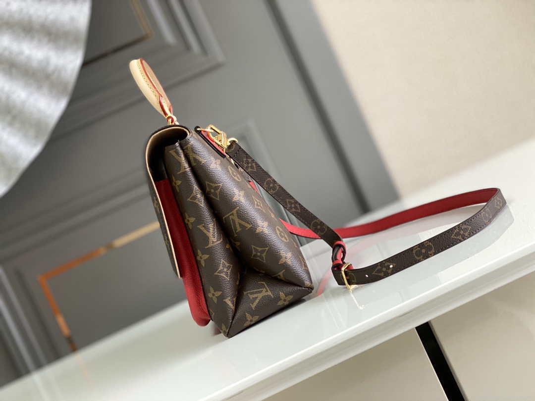 LV M44286 Louis Vuitton Marignan Messenger Top Handle M44259 Monogram Bag Red
