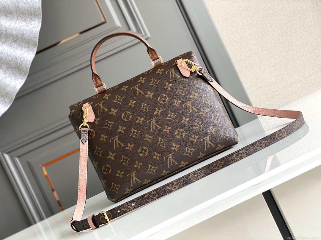 LV M44259 Louis Vuitton Marignan Messenger Top Handle Monogram M44286 Bag Pink