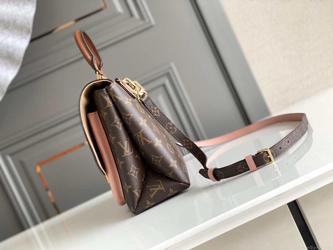 LV M44259 Louis Vuitton Marignan Messenger Top Handle Monogram M44286 Bag Pink