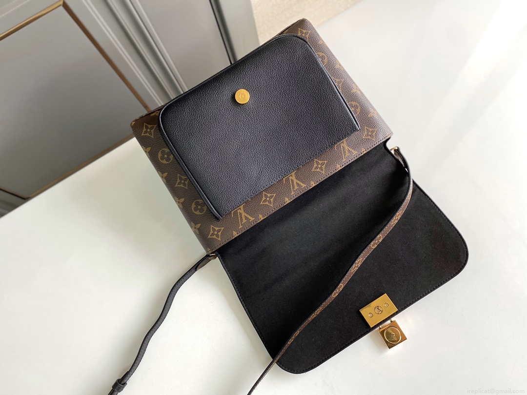 LV M44259 Louis Vuitton Marignan Messenger Top Handle Monogram M44257 Bag Black