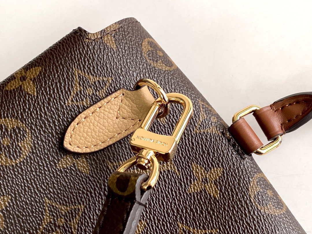 LV M44257 Louis Vuitton Marignan Messenger Top Handle Monogram M43960 Bag Apricot