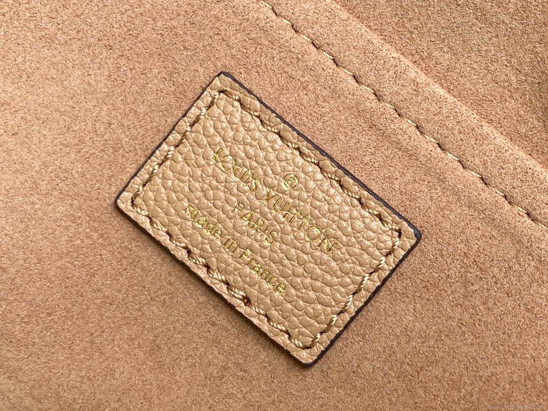 LV M44257 Louis Vuitton Marignan Messenger Top Handle Monogram M43960 Bag Apricot