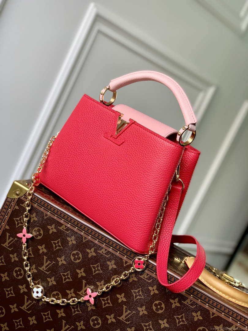 LV M20845 Louis Vuitton Capucines Mini Handbag Red