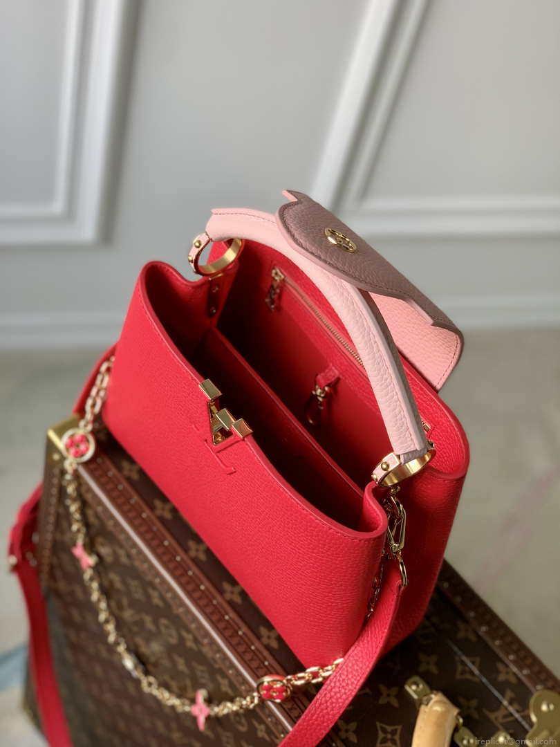 LV M20845 Louis Vuitton Capucines Mini Handbag Red