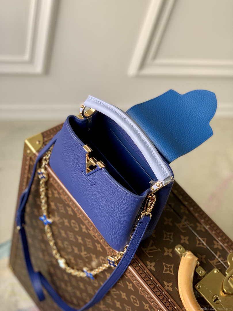 LV M20844 Louis Vuitton Capucines Mini Handbag Blue