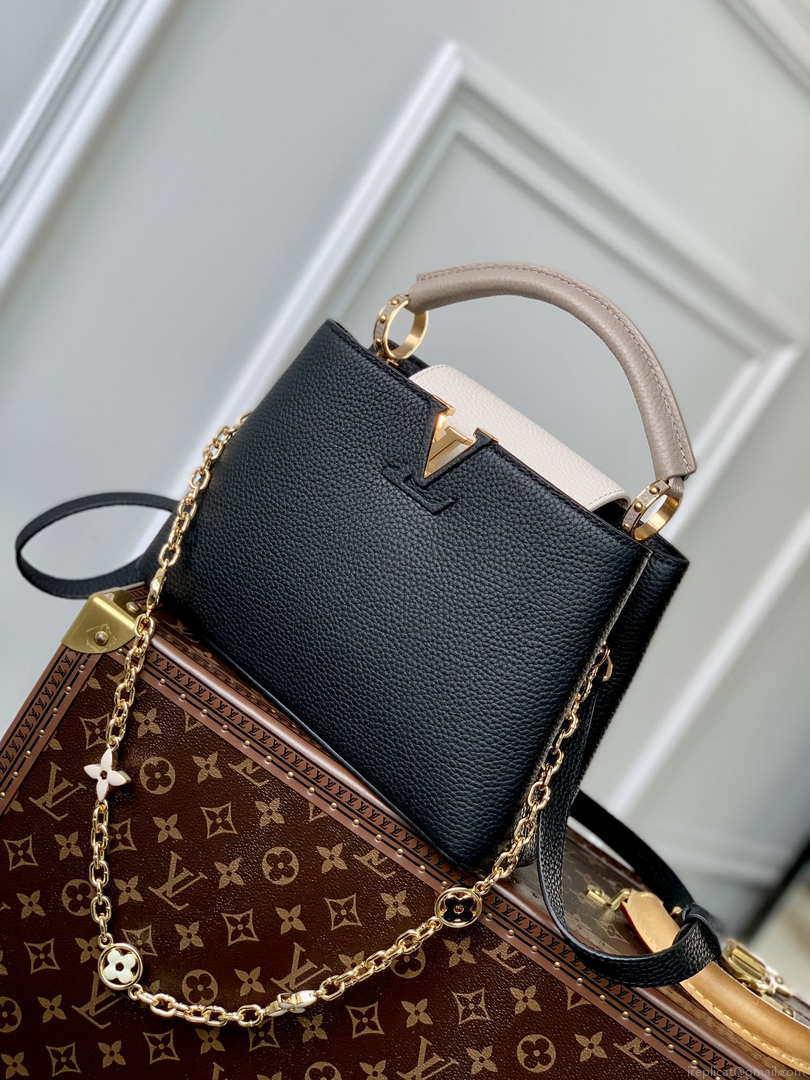 LV M20708 Louis Vuitton Capucines Mini Handbag Black