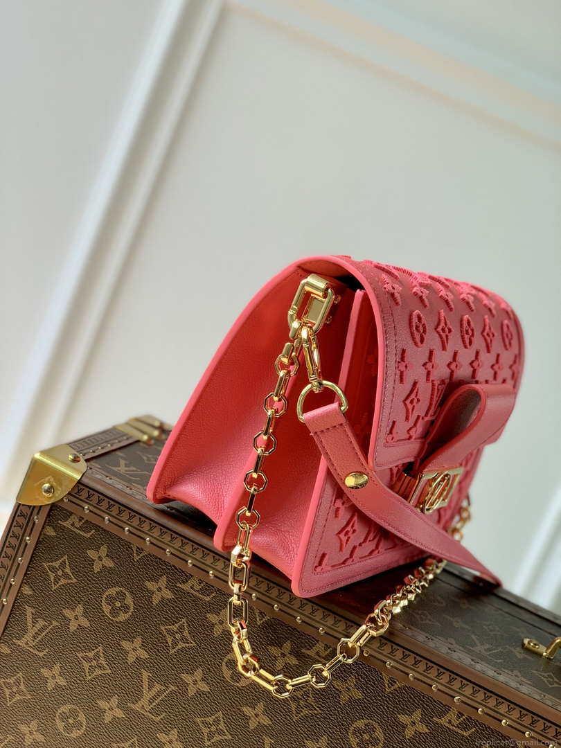 LV M20749 Louis Vuitton Dauphine MM Bag Monogram Fluo Pink