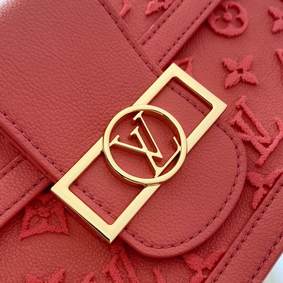 LV M20749 Louis Vuitton Dauphine MM Bag Monogram Fluo Pink