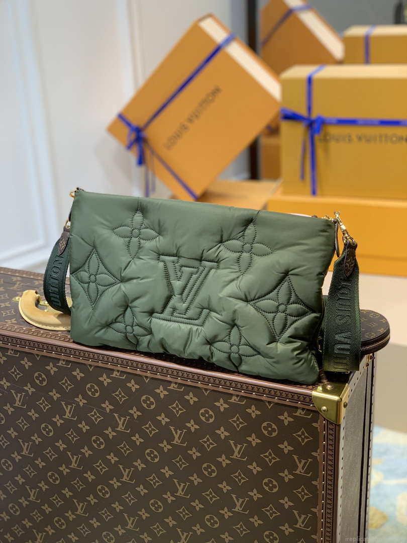 LV M58977 Louis Vuitton Maxi Multi Pochette Accessoires Bag M58980 Green and Pink