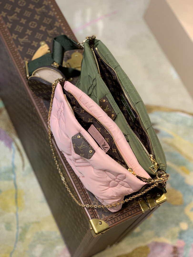 LV M58977 Louis Vuitton Maxi Multi Pochette Accessoires Bag M58980 Green and Pink