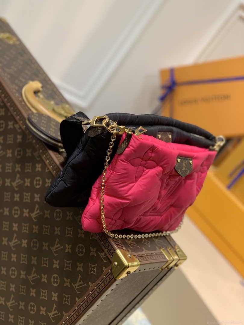 LV M58980 Louis Vuitton Maxi Multi Pochette Accessoires Bag M58977 Black and Fuchsia