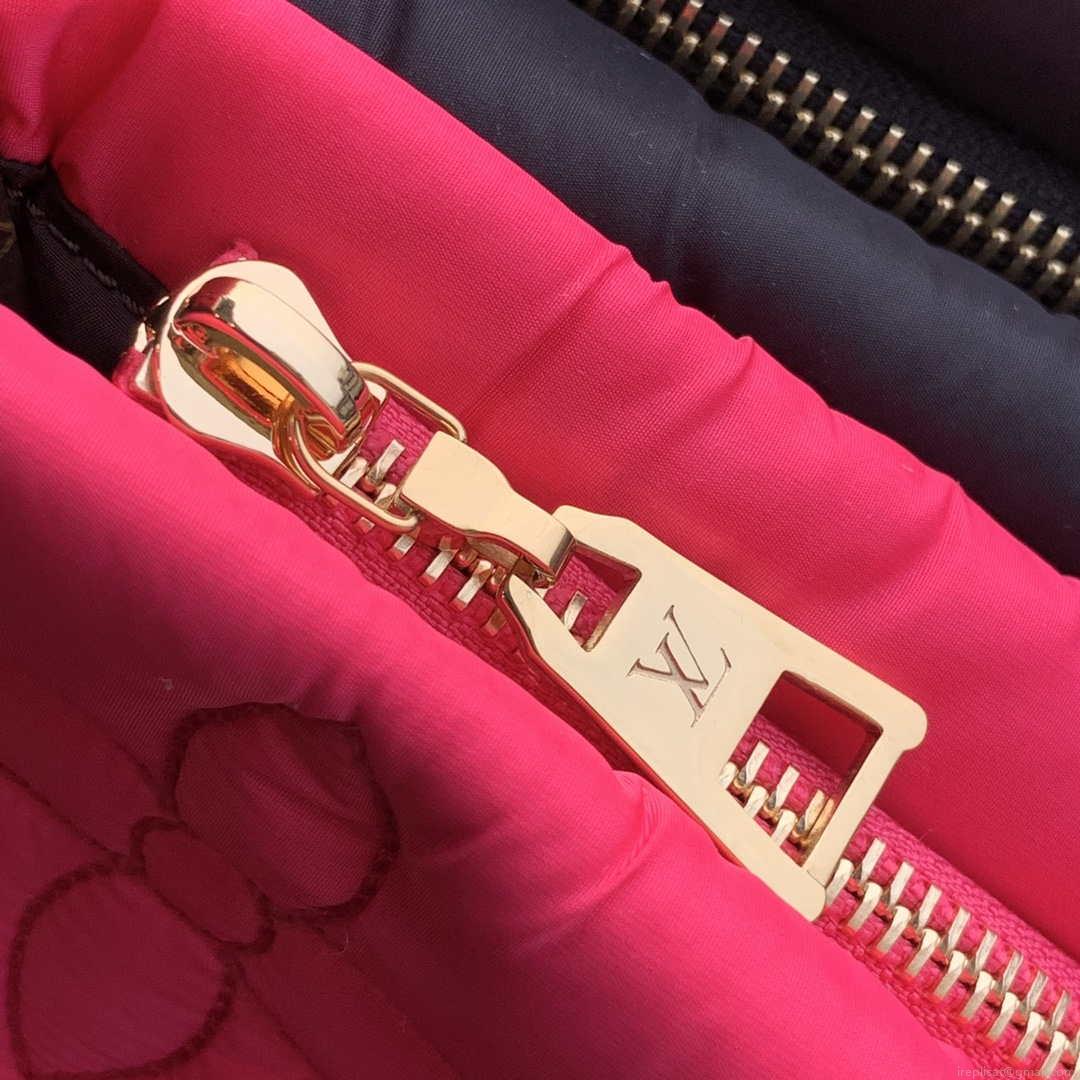 LV M58980 Louis Vuitton Maxi Multi Pochette Accessoires Bag M58977 Black and Fuchsia