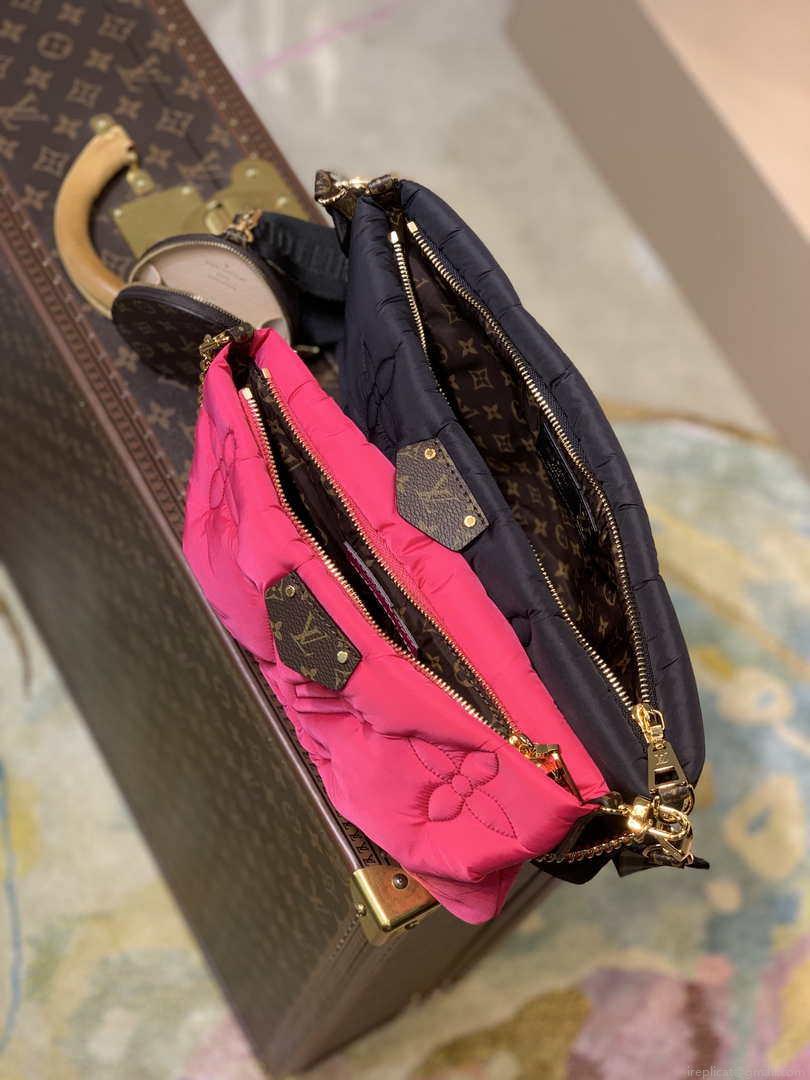 LV M58980 Louis Vuitton Maxi Multi Pochette Accessoires Bag M58977 Black and Fuchsia