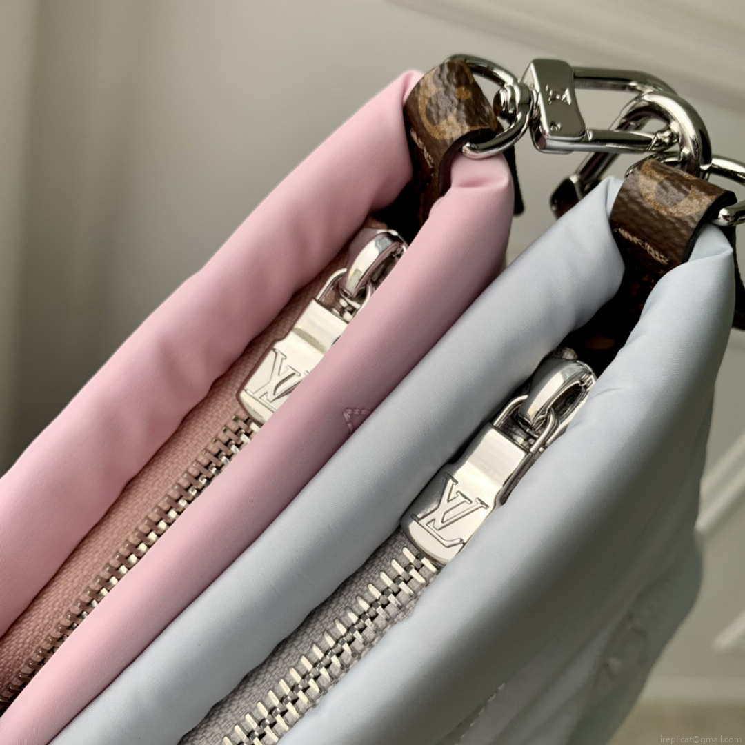 LV M21056 Louis Vuitton Maxi Multi Pochette Accessoires Bag M58977 Silver and Pale Pink