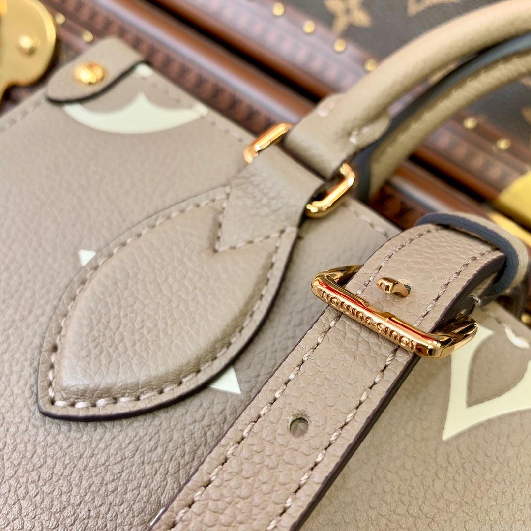 LV M45779 Louis Vuitton Onthego Pm Bag leather Gray