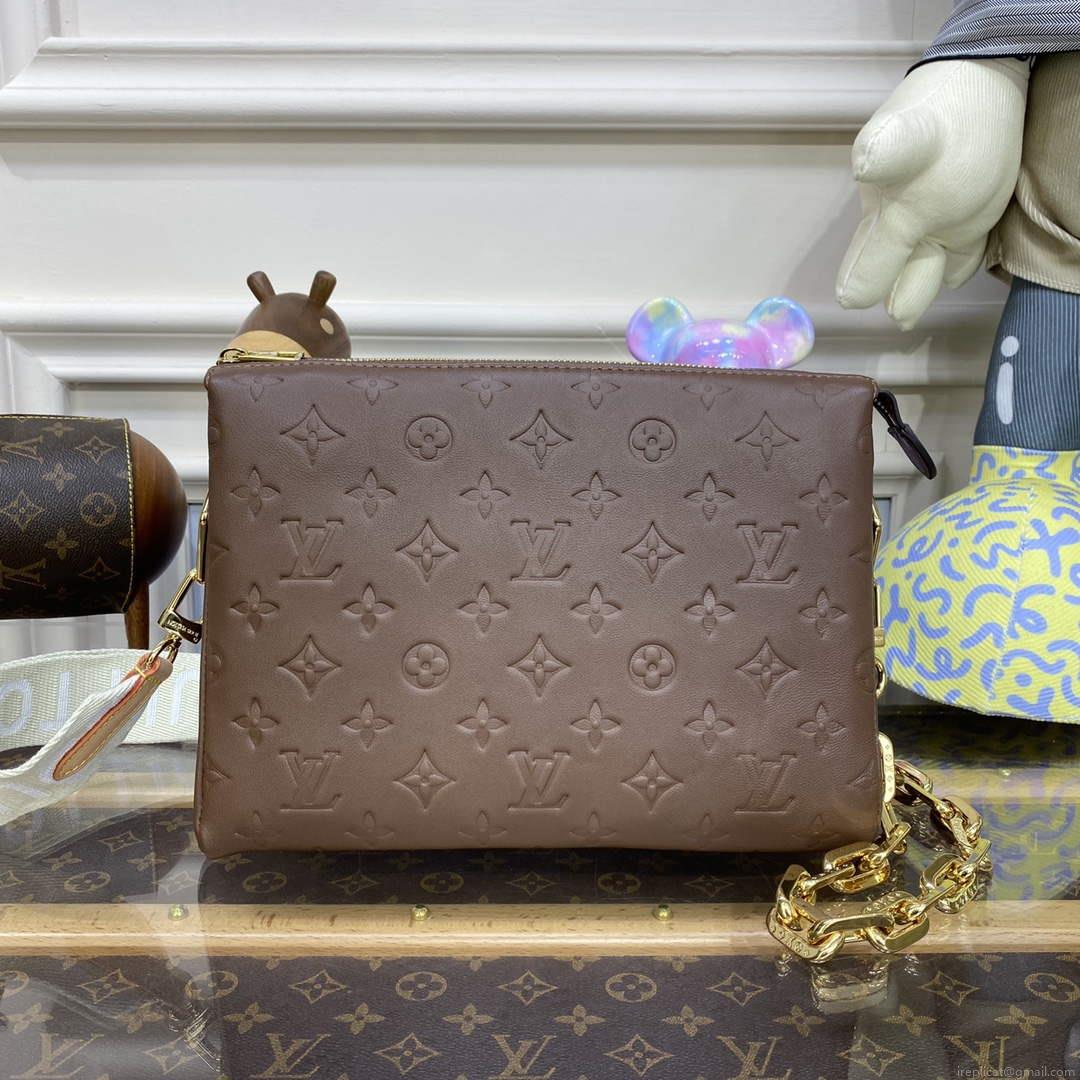 LV M21263 Louis Vuitton Coussin PM Bag Taupe Brown