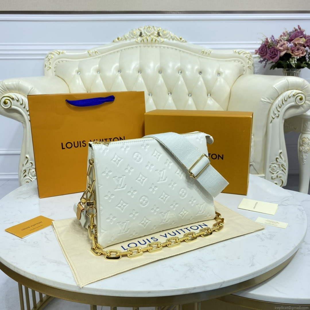 LV M20378 Louis Vuitton Coussin PM Bag White