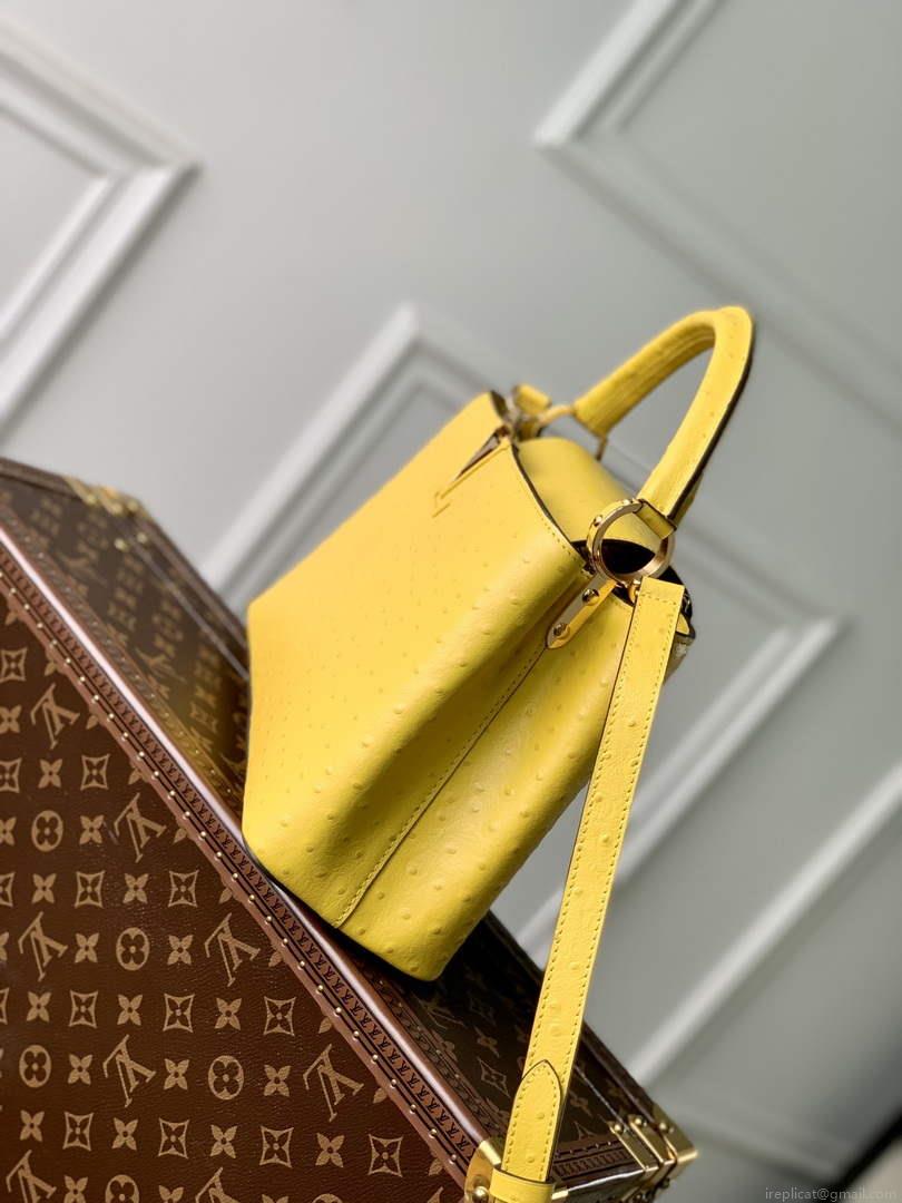 LV N81196 Louis Vuitton Capucines MM Handbag Yellow