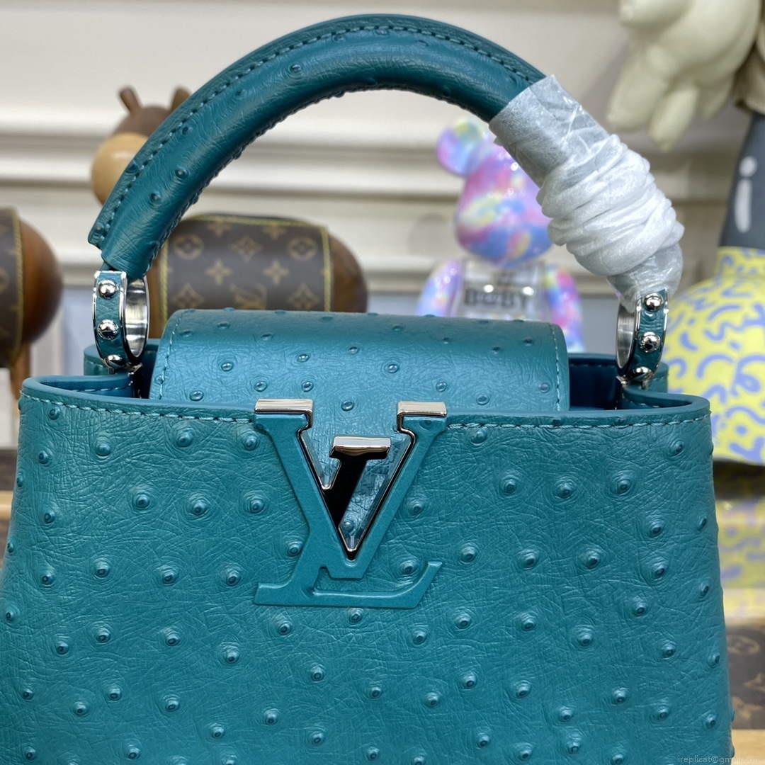 LV N81523 Louis Vuitton Capucines Mini Handbag Lake blue