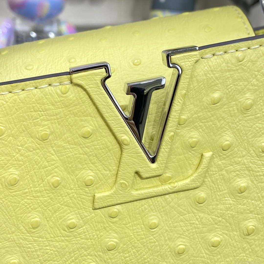 LV N81523 Louis Vuitton Capucines Mini Handbag lemon yellow