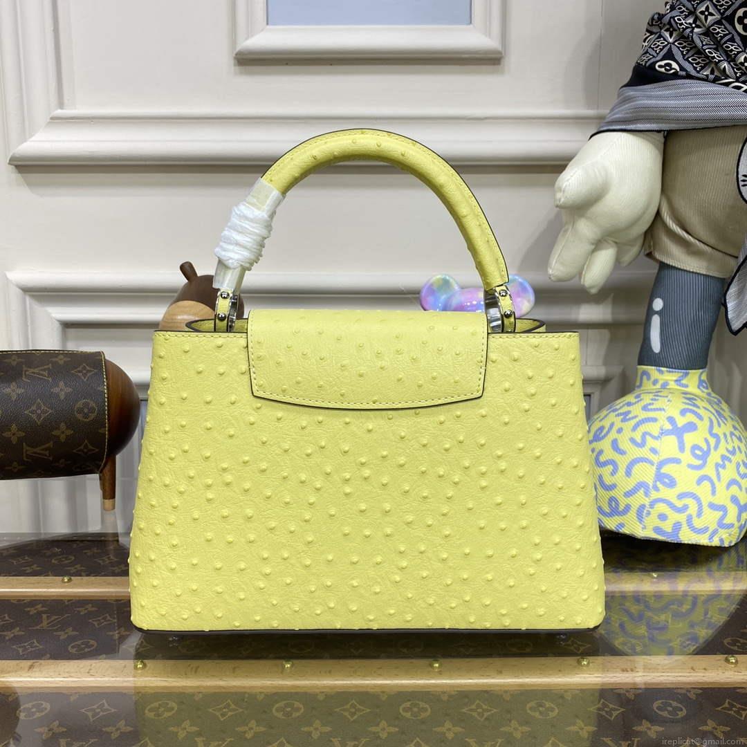 LV N81279 Louis Vuitton Capucines MM Handbag lemon yellow