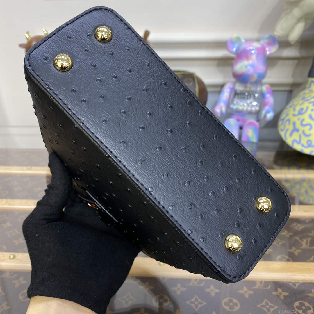 LV N81523 Louis Vuitton Capucines Mini Handbag Black