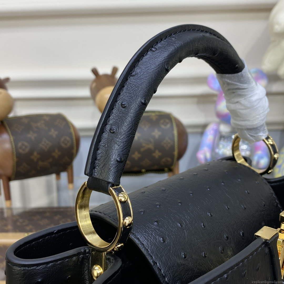 LV N81523 Louis Vuitton Capucines BB Handbag Black