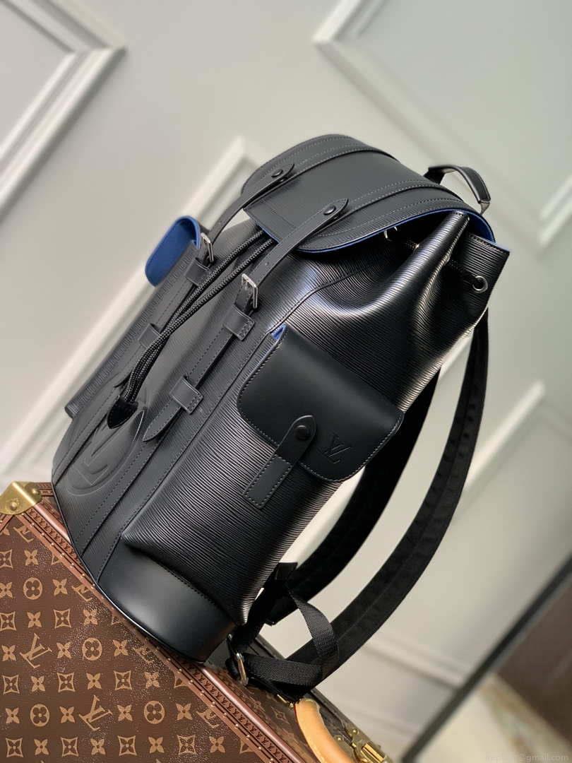 LV M41079 Louis Vuitton Christopher MM Epi Black