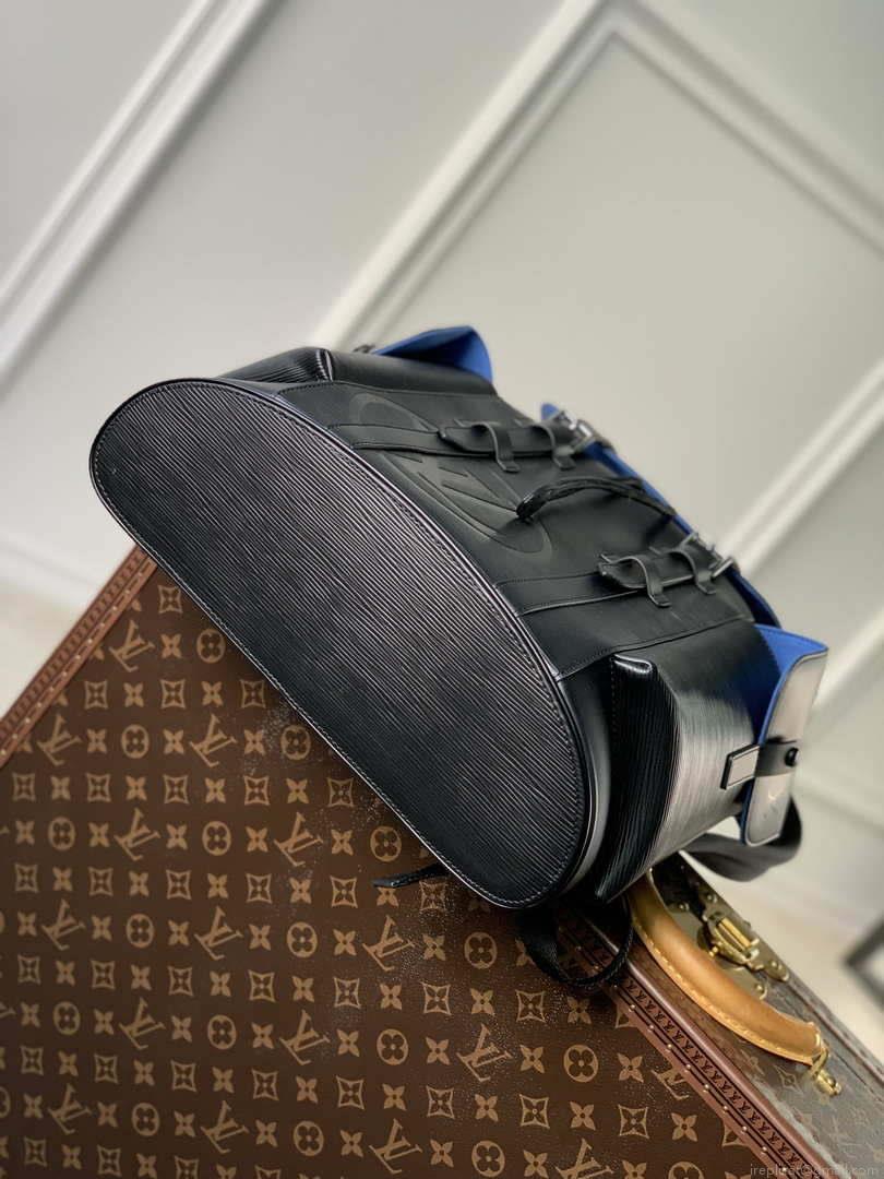 LV M41079 Louis Vuitton Christopher MM Epi Black
