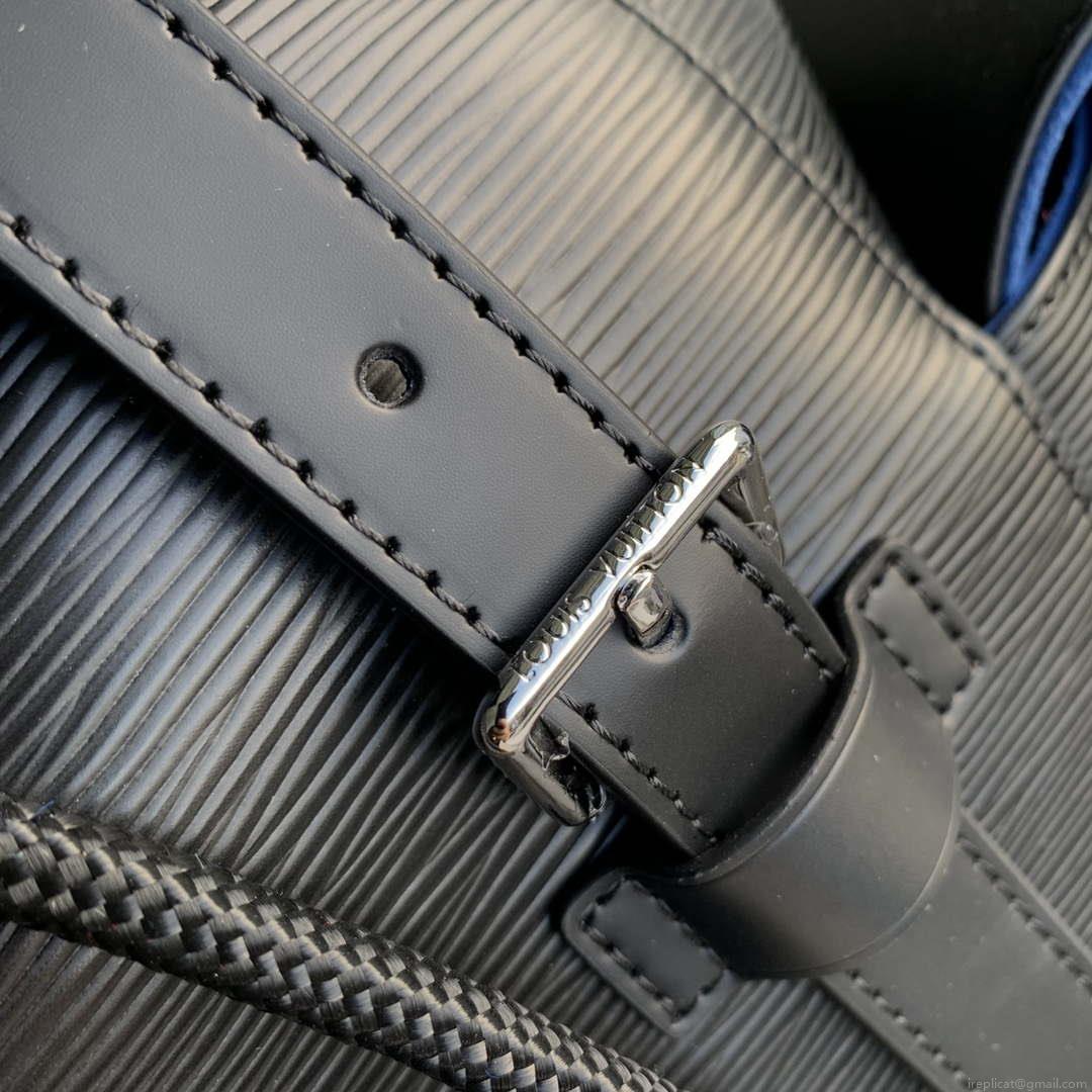 LV M41079 Louis Vuitton Christopher MM Epi Black