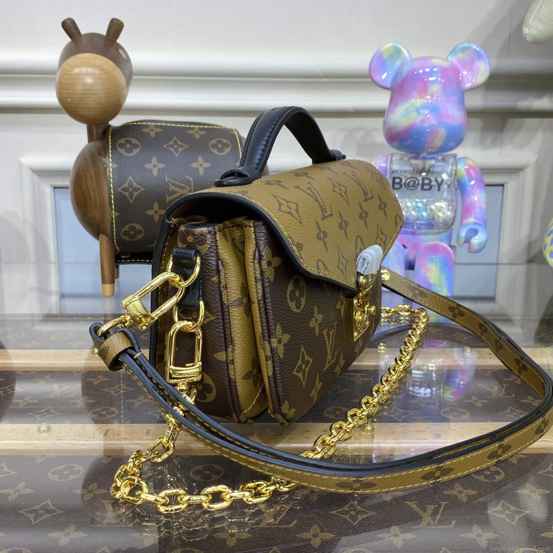 LV M46279 Louis Vuitton Pochette Métis East West Bag yellow flower
