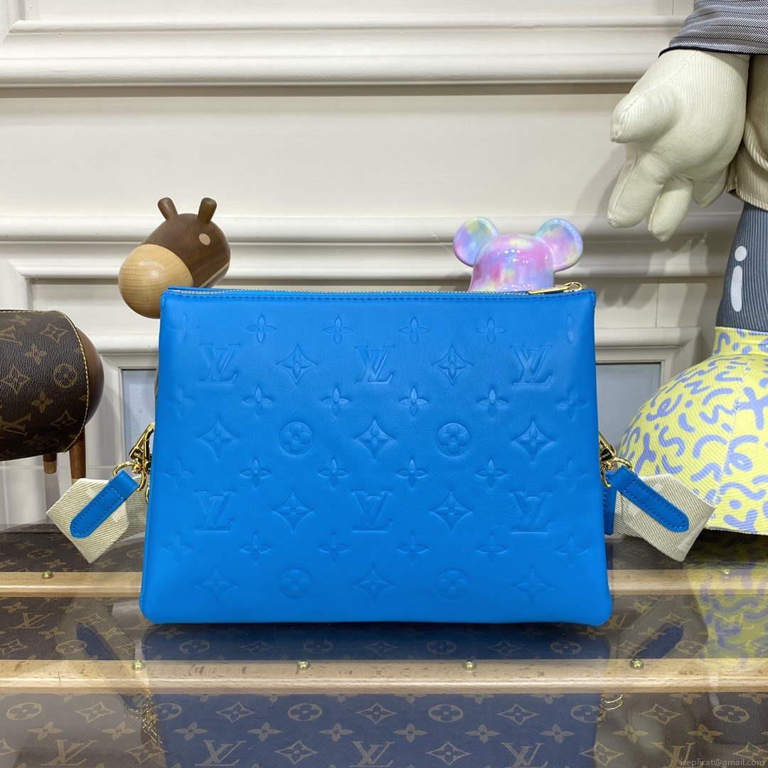 LV M21773 Louis Vuitton Coussin PM Handbag Blue